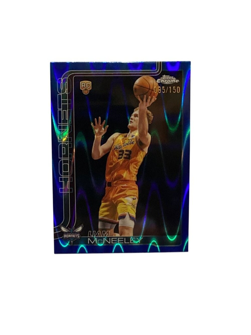 Liam McNeely Hornets Topps Chrome #179 Blue Wave HOOPERS 095/150